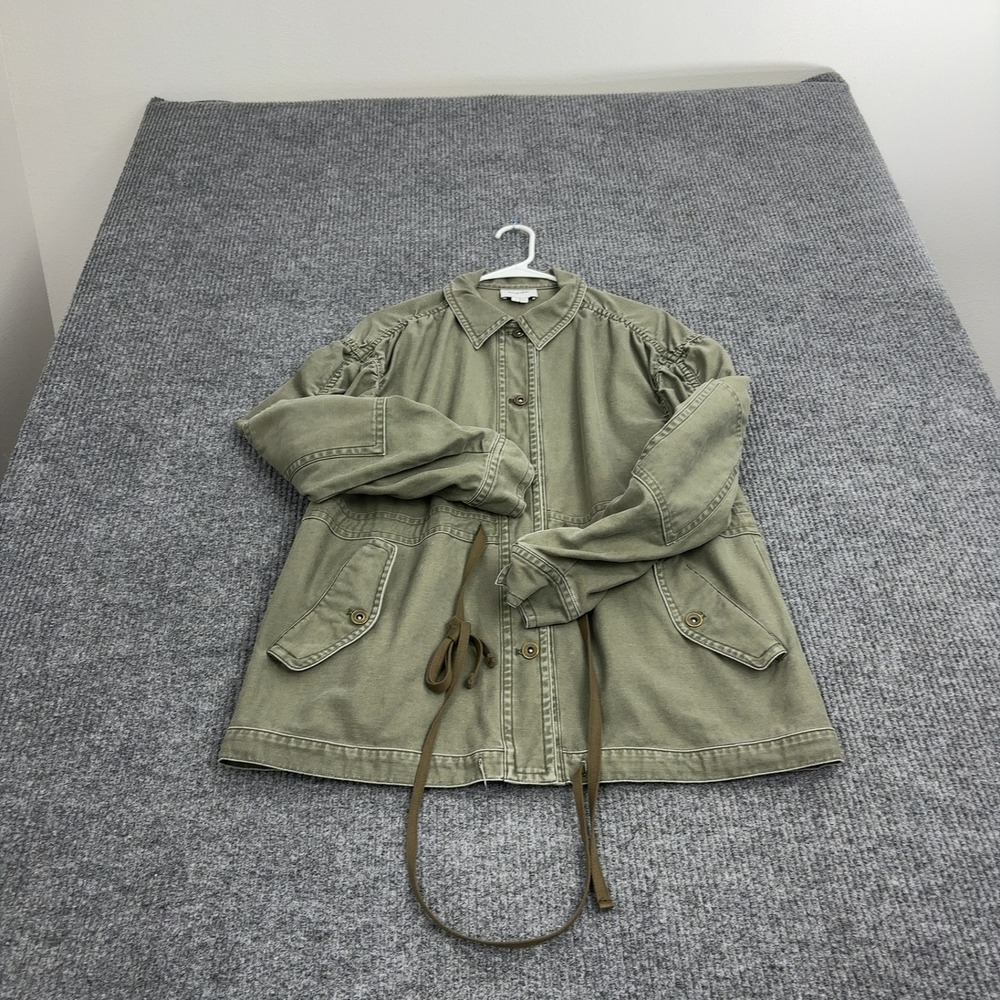 Steven Alan Field Jacket Women S Olive Green Cotton Drawstring Utility Military - Picture 4 of 8